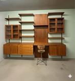 Vintage Wallunit BRAMIN 1960, Huis en Inrichting, Ophalen, Zo goed als nieuw, Teakhout