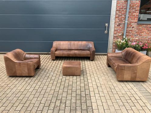 De Sede Ds44 1pl, 2pl, 3pl + pouf en cuir de buffle NECK 5mm, Maison & Meubles, Canapés | Repose-pieds & Poufs, Cuir, Enlèvement ou Envoi