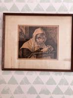 Willem Geets - ets biddende monnik, Antiek en Kunst, Kunst | Etsen en Gravures, Ophalen of Verzenden