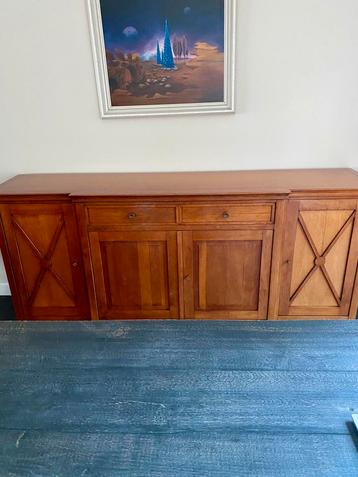 Massief houten dressoir Grange kerselaar., 25 à 50 cm, 200 cm ou plus, Cerisier, Enlèvement