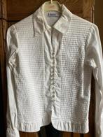 Gekleede blouse met knoopjes en plooitjes, Maat 38/40 (M), Wit, Ophalen of Verzenden, Zo goed als nieuw