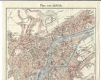 1914 - Plan de la ville de Liège / grand format, Antiquités & Art, Envoi