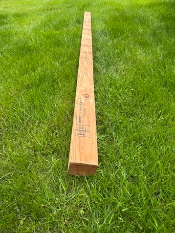Stevige houten balken 220 cm lang 9,5cm x 7,5 cm beschikbaar voor biedingen