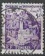 Tunisie 1954 - Yvert 370 - Chenini de Tataouine - 5 pie (ST), Timbres & Monnaies, Timbres | Afrique, Envoi, Tunisie, Affranchi