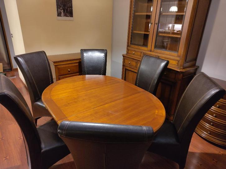 Table à manger extensible, Maison & Meubles, Salles à manger complètes, Comme neuf, 6 à 8 chaises, Enlèvement