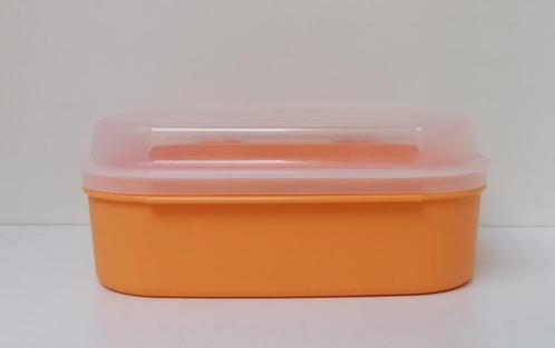 Tupperware « Boite Charnière » Medium - Orange, Maison & Meubles, Cuisine| Tupperware, Neuf, Boîte, Jaune, Blanc, Orange, Enlèvement ou Envoi