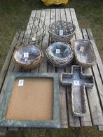 rieten mandjes bloemenmand oasismandjes, Gebruikt, Mand, Rond, Ophalen of Verzenden