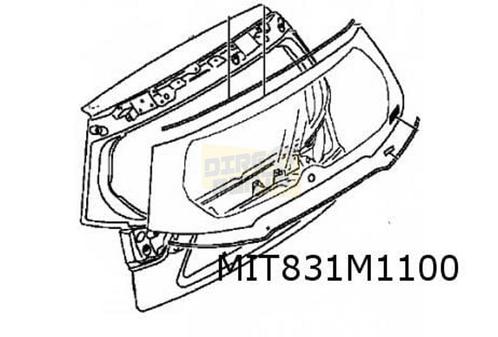 Mitsubishi Outlander achterklep (1/10-9/12) Origineel! 5801A, Auto-onderdelen, Carrosserie, Achterklep, Mitsubishi, Achter, Nieuw