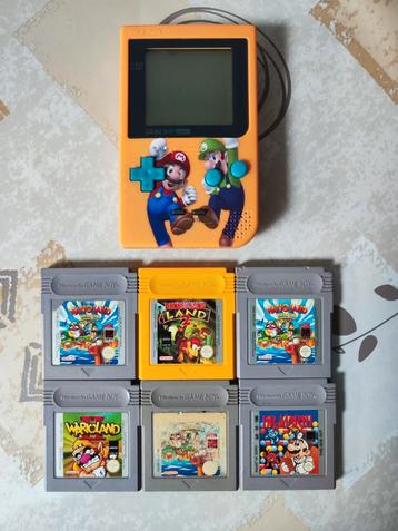 Game Boy Pocket Mario & Luigi Edition met games beschikbaar voor biedingen