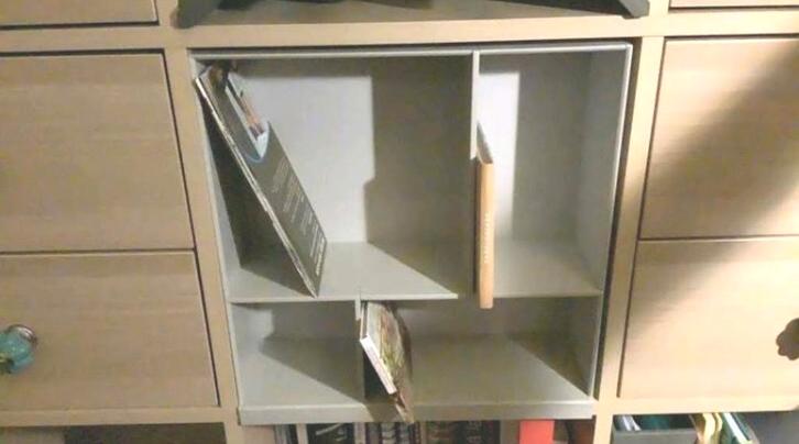 10€ 🟣 zie Ikea kallax insert grijze module standaardformaat, Huis en Inrichting, Woonaccessoires | Lijsten, Zo goed als nieuw