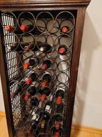 ANTIEK WIJNREK met 36 wijnflessen rood tussen 1957 en 2005, Nieuw, Ophalen