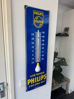 PHILIPS emaille reclame thermometer, Verzamelen, Ophalen, Gebruikt, Reclamebord