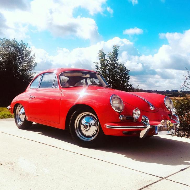 Porsche 356 bt5 uit 1960, Auto's, Porsche, Particulier, Benzine, Coupé, 2 deurs, Handgeschakeld, Rood, Zwart, Ophalen