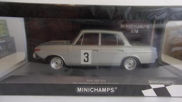 J. ICKX MINICHAMPS 1/18 NEW.BMW 1800 TiSA SPA 1965.1/336 EX.