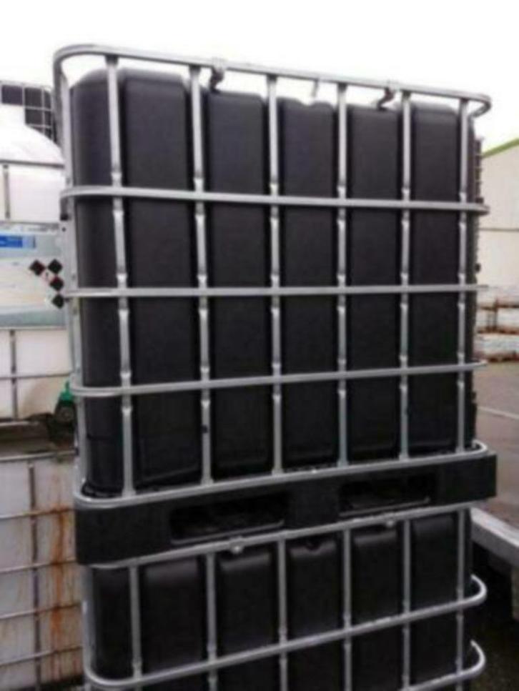 4x zwarte ibc 1050 liter(gereconditioneerd) te koop, Tuin en Terras, Regentonnen, Nieuw, Kunststof, 150 liter of meer, Met kraantje