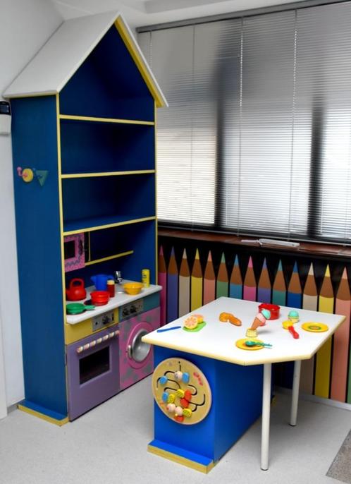 Kinderkeuken + eiland, Kinderen en Baby's, Speelgoed | Speelkeukens, Zo goed als nieuw, Speelkeuken, Hout, Ophalen