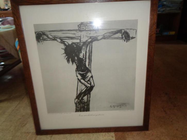 Kunstafdruk Jezus de Nazarener, Antiek en Kunst, Antiek | Religieuze voorwerpen, Ophalen of Verzenden