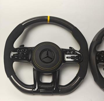 Mercedes stuur carbon gele accenten carbon AMG beschikbaar voor biedingen