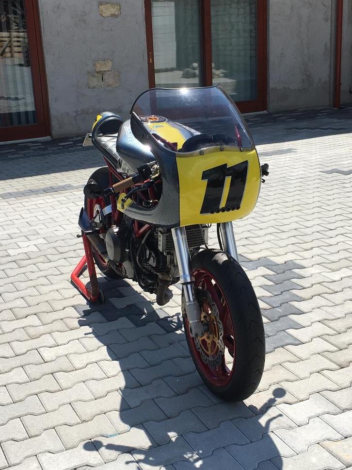 Te koop Ducati 750 ie Caferacer., Motoren, Motoren | Ducati, Particulier, Super Sport, meer dan 35 kW, 2 cilinders, LED Verlichting