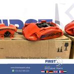 W205 C43 AMG LINE REMMEN SET (4x) ROOD Mercedes C Klasse 200, Auto-onderdelen, Ophalen of Verzenden, Gebruikt, Mercedes-Benz