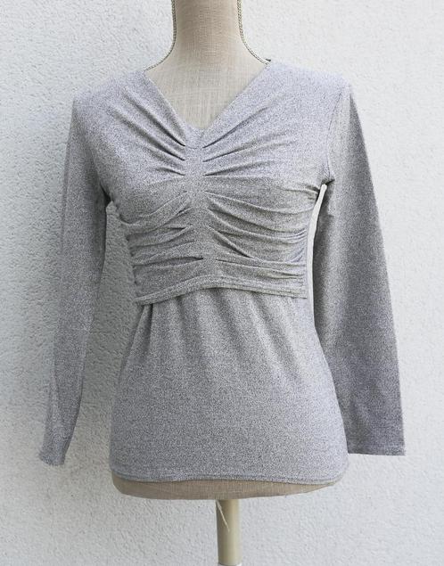 Grijze blouse maat M, Kleding | Dames, Blouses en Tunieken, Gedragen, Maat 38/40 (M), Grijs, Ophalen of Verzenden