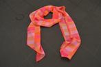 Langwerpige sjaal geruit roze/oranje 161 cm x 15 cm, Kleding | Dames, Mutsen, Sjaals en Handschoenen, Ophalen of Verzenden, Sjaal