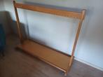Vintage kledingrek / houten kapstok op wielen, Ophalen, Met wielen, Gebruikt