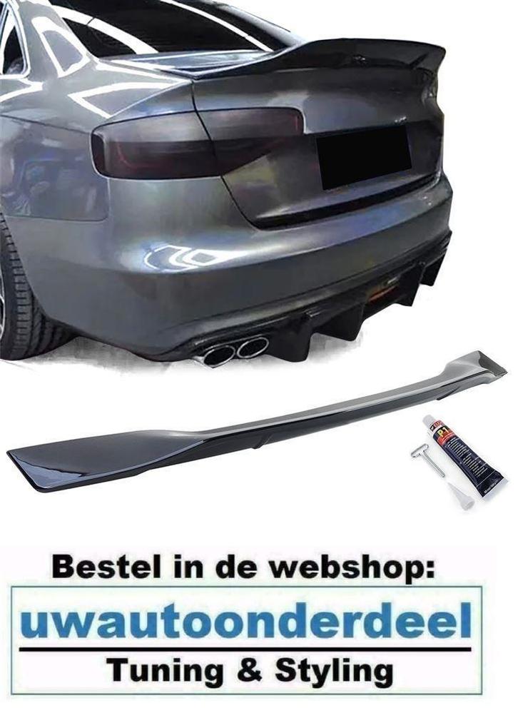 Achterklep Ducktale Spoiler Zwart Geschikt voor Audi A4 8K S, Auto diversen, Tuning en Styling, Verzenden