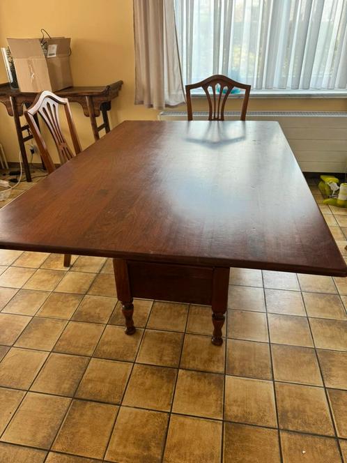 Table 6 chaises en bois de cerisier massif, Maison & Meubles, Tables | Tables à manger, Cerisier, Enlèvement