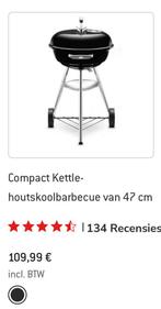 NIEUW WEBER Compacte Kettle-Houtskool BBQ, Tuin en Terras, Ophalen, Zo goed als nieuw
