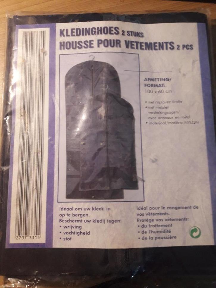 Kledinghoes 2st 100x60cm zwart, Kleding | Dames, Kledinghangers, Nieuw, Overige materialen, Ophalen of Verzenden
