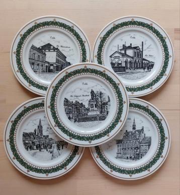 5 sierborden van Eeklo  beschikbaar voor biedingen