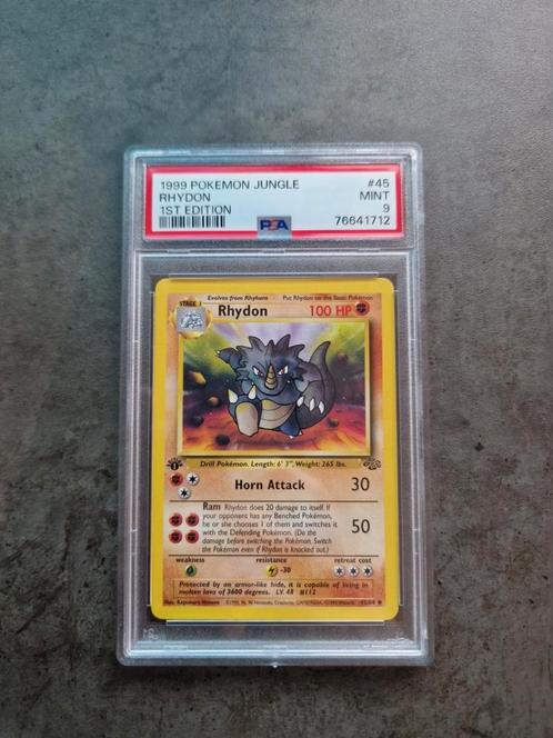 Rhydon 1ère édition Jungle PSA 9, Hobby & Loisirs créatifs, Jeux de cartes à collectionner | Pokémon, Comme neuf, Enlèvement ou Envoi