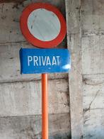 Grand panneau de signalisation métallique privé, Enlèvement, Utilisé