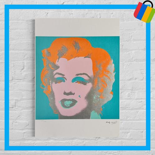 🟢 ANDY WARHOL Marilyn Monroe signé - avec certificat -, Antiquités & Art, Art | Lithographies & Sérigraphies, Enlèvement ou Envoi