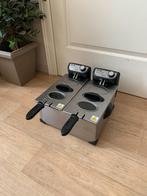 Quigg dubbele friteuse, Elektronische apparatuur, 4 liter of meer, Ophalen, Gebruikt, Uitneembare binnenpan