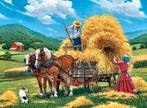Diamond Painting Boerderij met paarden (rond), Hobby en Vrije tijd, Schilderen, Verzenden, Nieuw, Overige typen