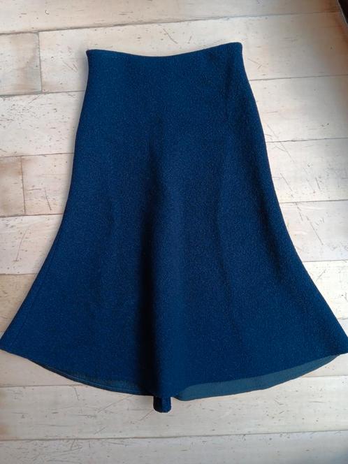 ZGAN Balmain x H&M Studio 38 knielange wollen rok, Kleding | Dames, Rokken, Zo goed als nieuw, Maat 38/40 (M), Blauw, Knielengte