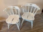 Gratis! Stoelen - 2 stuks - hout, Huis en Inrichting, Stoelen, Ophalen, Gebruikt, Twee, Wit
