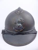 Franse Koloniale Inf.helm, Cie des Compteurs WO1 WW1, Verzamelen, Militaria | Algemeen, Verzenden, Helm of Baret