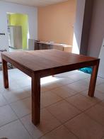 Vierkante houten tafel, Huis en Inrichting, Tafels | Eettafels, Zo goed als nieuw, Ophalen