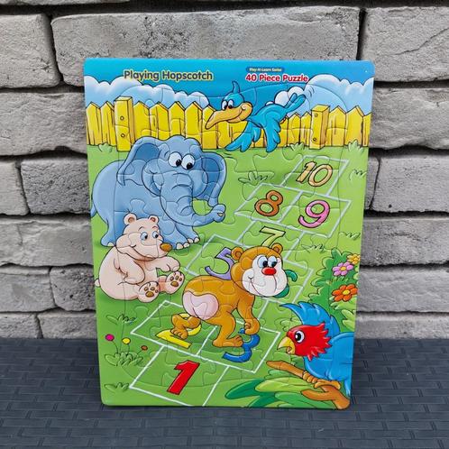 puzzel Playing Hopscotch 40 stukken, Kinderen en Baby's, Speelgoed | Kinderpuzzels, Gebruikt, 2 tot 4 jaar, 10 tot 50 stukjes