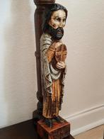 Statuette polychrome en bois. H.33cm, Antiek en Kunst, Kunst | Beelden en Houtsnijwerken, Ophalen
