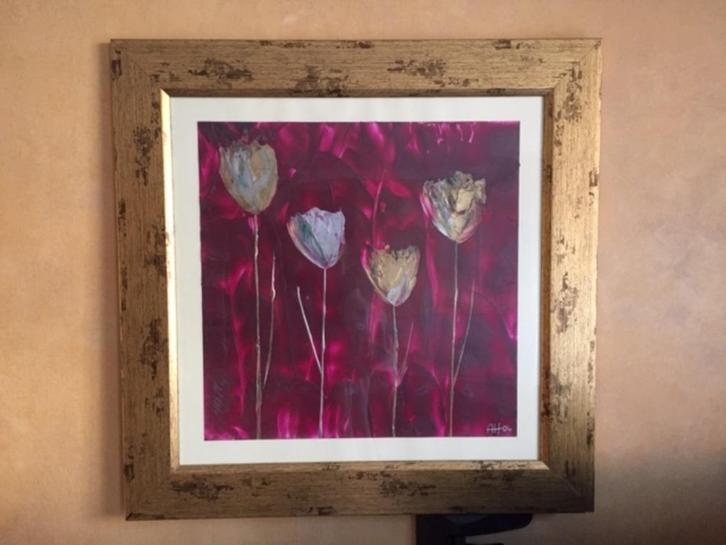 Schilderij in gesmolten bijenwas, Huis en Inrichting, Woonaccessoires | Wanddecoraties, Zo goed als nieuw, Ophalen