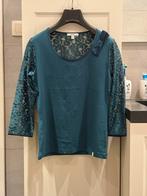 Blauw/Groene blouse van PTC (M)., Nieuw, Lange mouw, PTC, Groen
