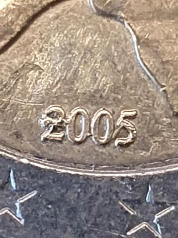2€ van België met misslag in jaartal 2005 zeer zeldzaam munt, Postzegels en Munten, Ophalen of Verzenden, België, 2 euro, Losse munt