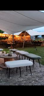 Handgemaakte, comfortabele zitbankjes, Huis en Inrichting, Zetels | Voetbanken en poefs, Nieuw, Stof, Rechthoekig, 50 tot 75 cm