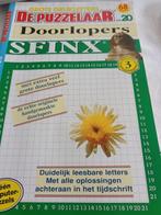 De puzzelaar : Doorlopers : Sfinx, Hobby en Vrije tijd, Denksport en Puzzels, Ophalen, Zo goed als nieuw, Puzzelboek