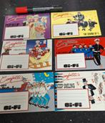 Lot de stickers cartes postales du groupe de musique Confett, Enlèvement ou Envoi, Comme neuf, Cinéma, Télévision ou Audiovisuel