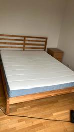 Lit IKEA (TARVA) 160x200 avec sommier et matelas, Maison & Meubles, Beige, Enlèvement, Utilisé, 200 cm